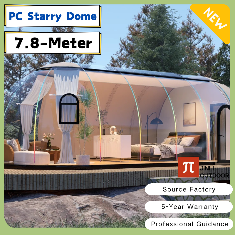 Party Games Indoor - 7.8-Meter Transparent Starry PC Dome Tent