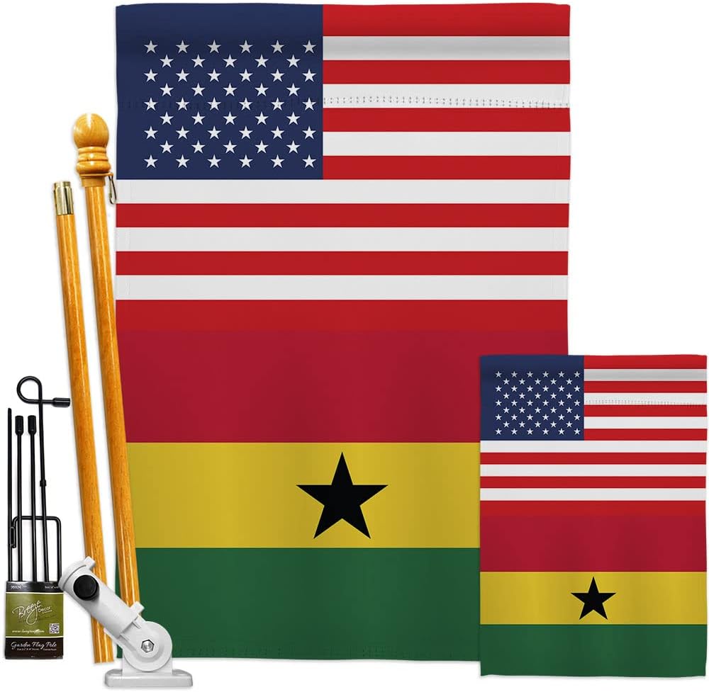 Party Games Usa - Friendship Flag Banner for Ghana and