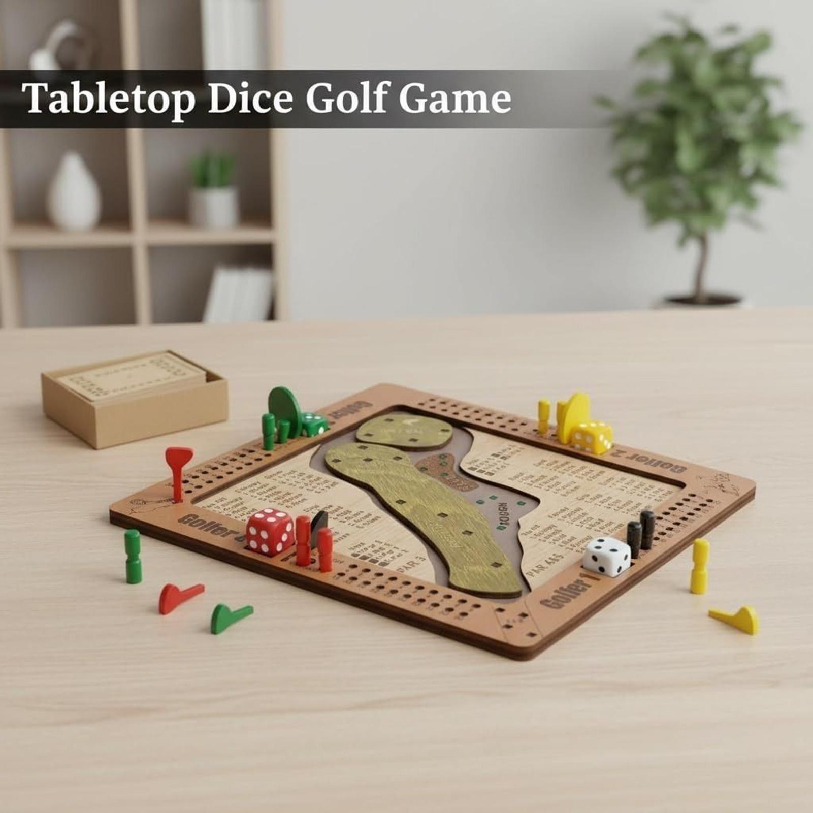 Golf Dice Game Wooden Challeng - Party Games Adults Indoor ulasan dan harga