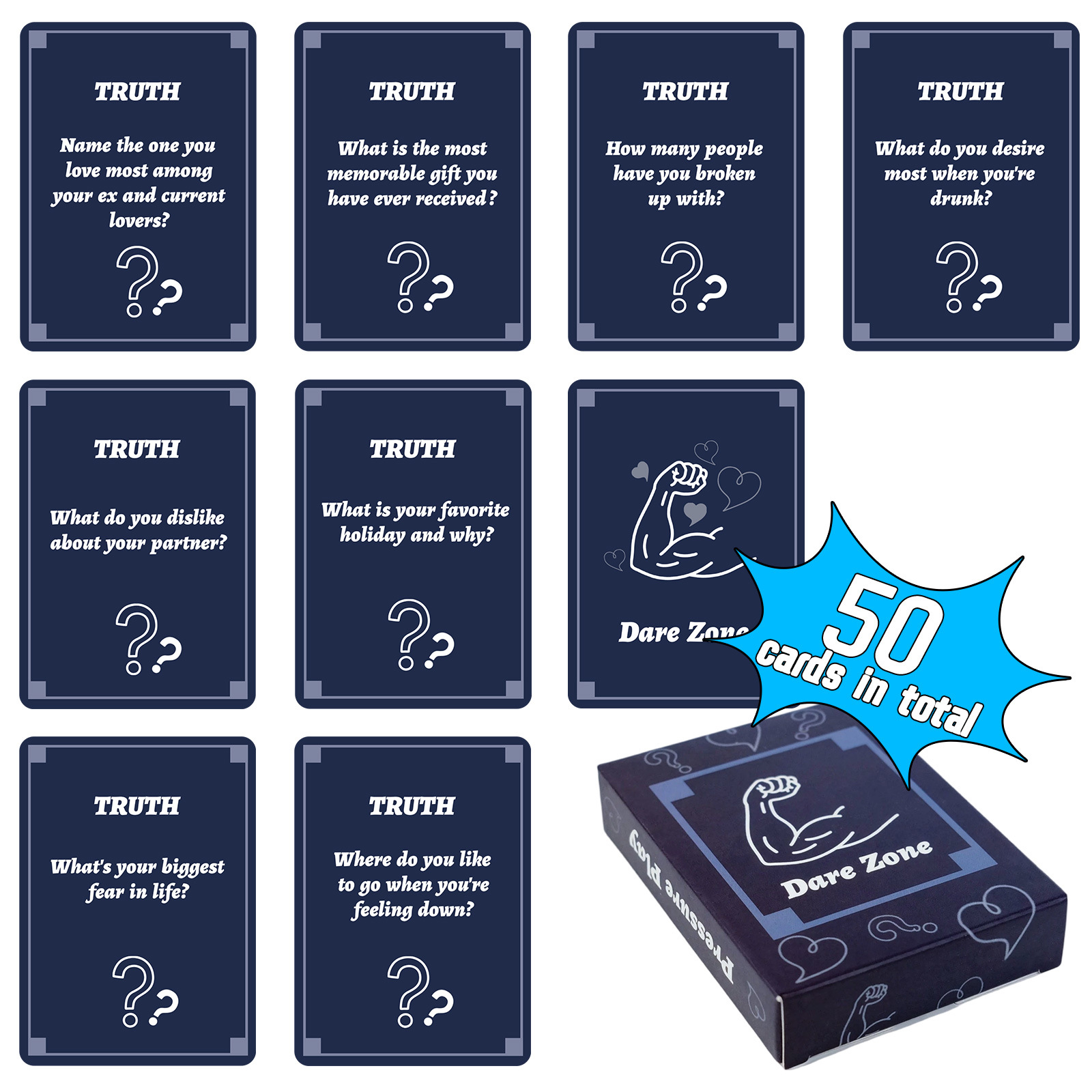 50Pcs Party Game Cards for Adu - Party Games Questions For Adults ulasan dan harga