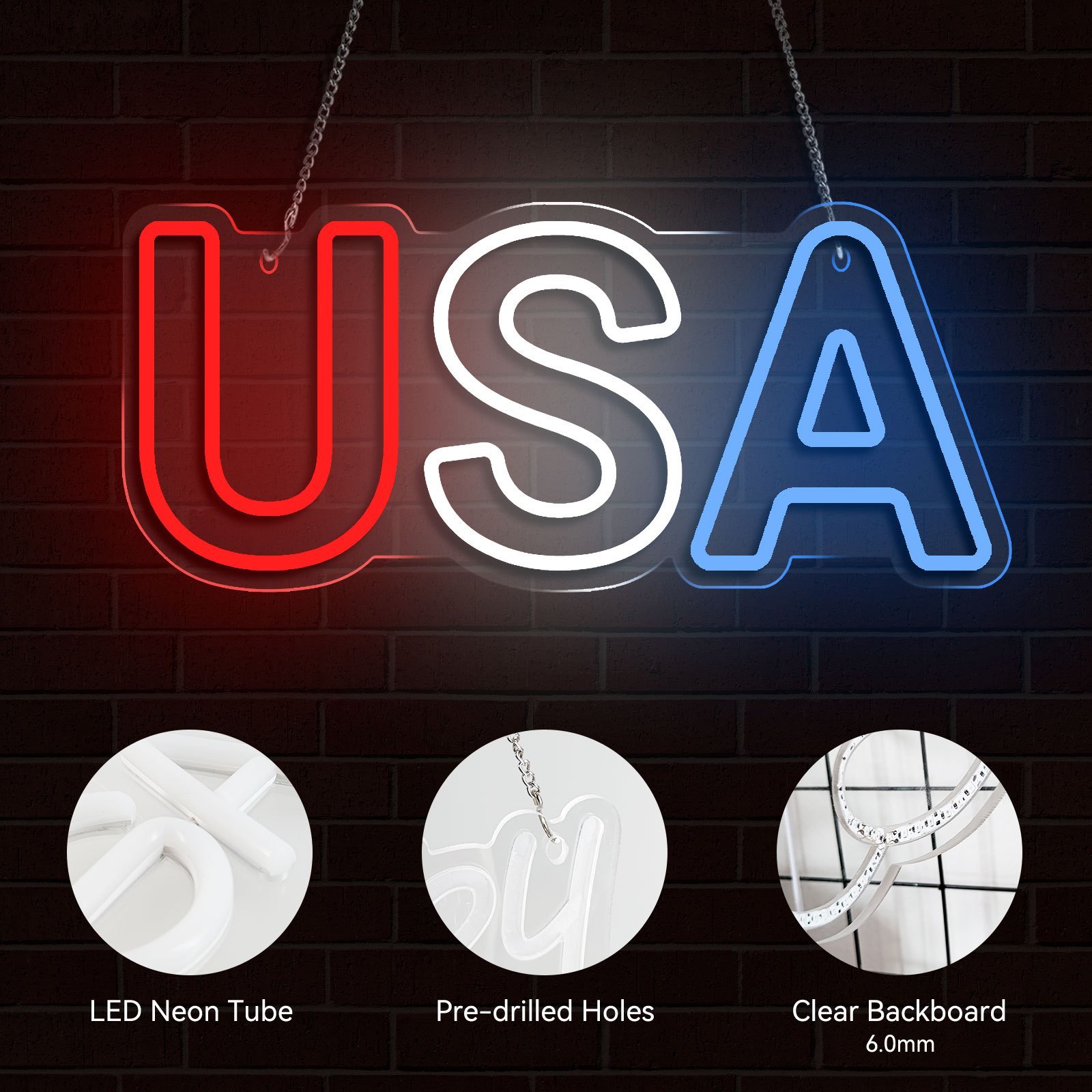 USA LED Neon Light Sign -Perfe - Party Games Usa ulasan dan harga