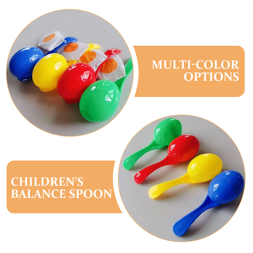 4Sets Colorful Balance Spoon E - Party Games Kids Outdoor ulasan dan harga