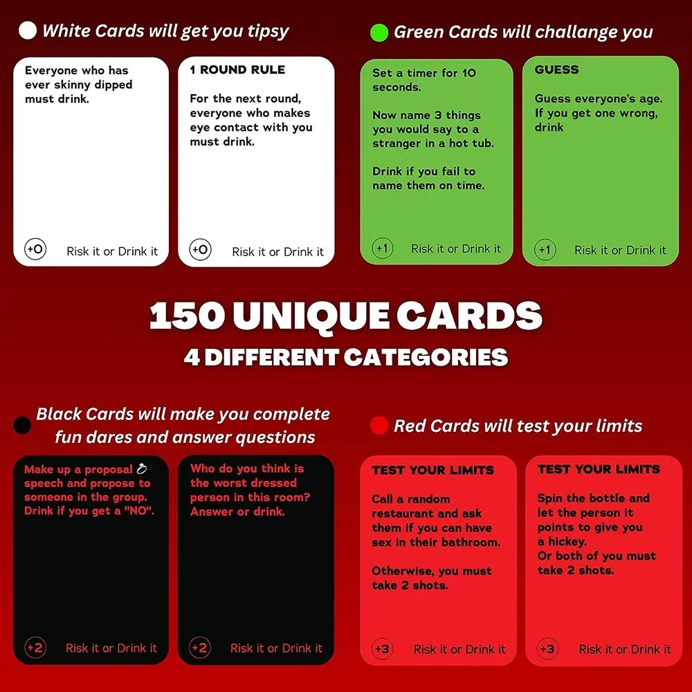 Risk It Or Drink It Fun Party  - Party Games Questions For Adults ulasan dan harga