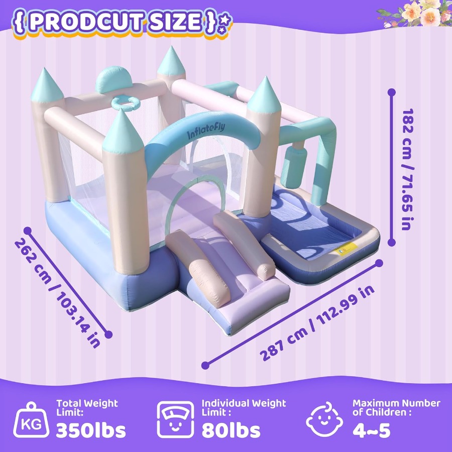 Inflatable Bounce House Slide  - Party Games Indoor ulasan dan harga