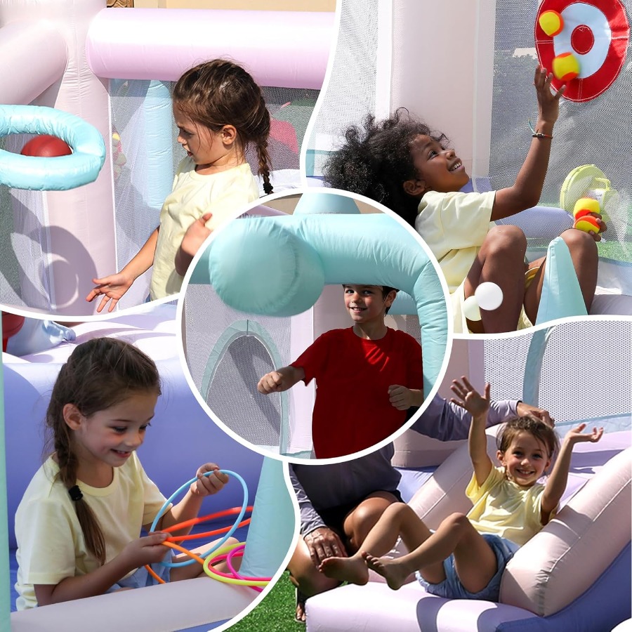 Inflatable Bounce House Slide  - Party Games Indoor ulasan dan harga