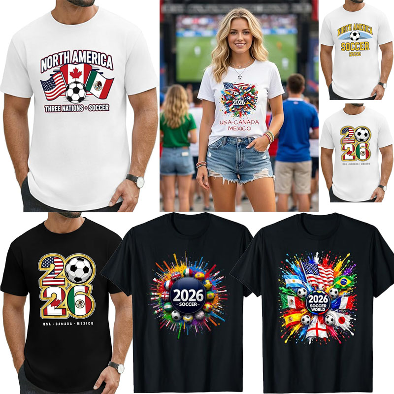2026 Soccer Fan T-Shirt Men US - Party Games Usa ulasan dan harga