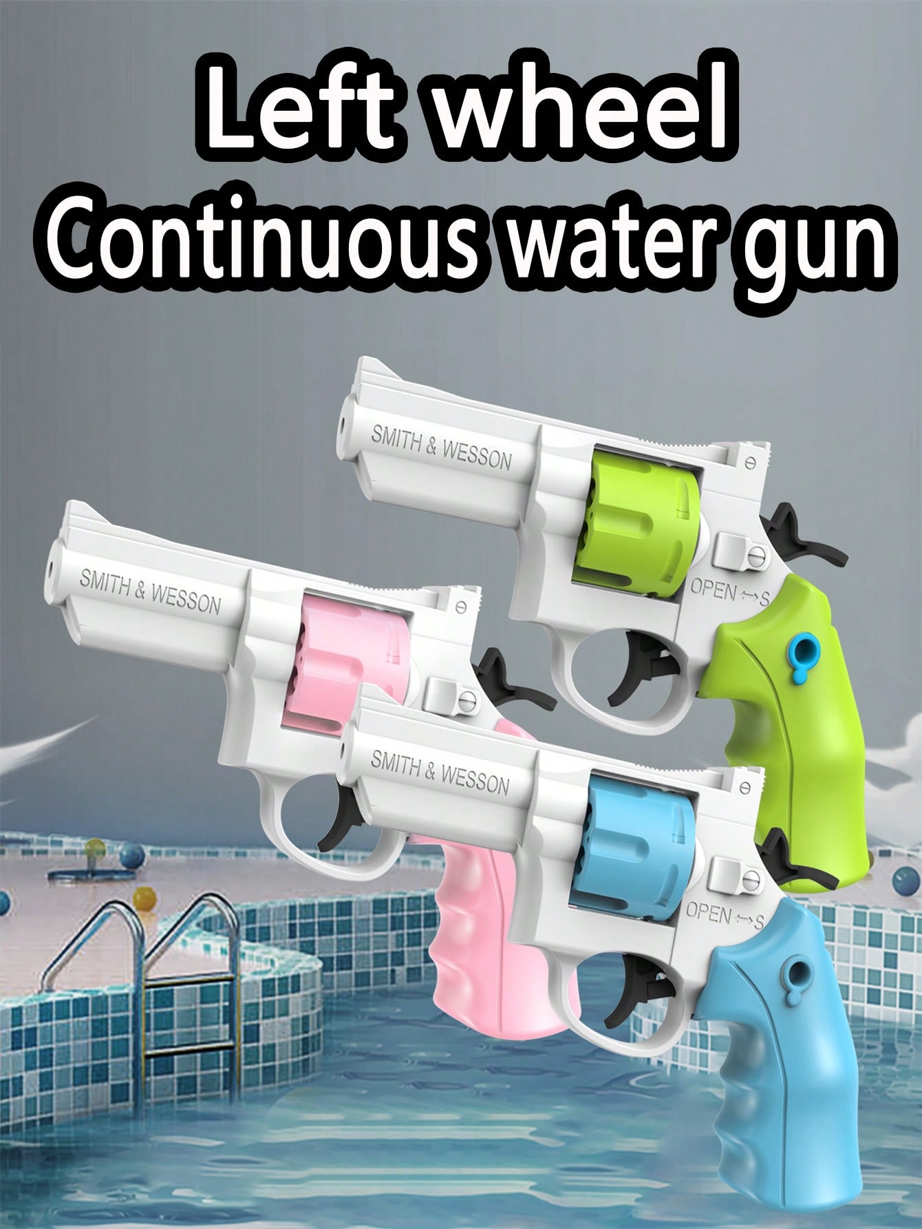 1pc Revolver Style Water Gun,  - Party Games Kids Outdoor ulasan dan harga
