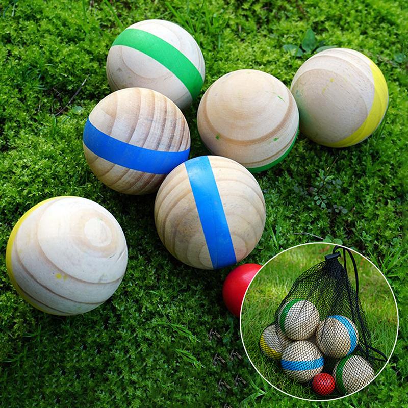 ^7Pcs Wood Bocce Balls Sports  - Bocce Ball Lawn ulasan dan harga