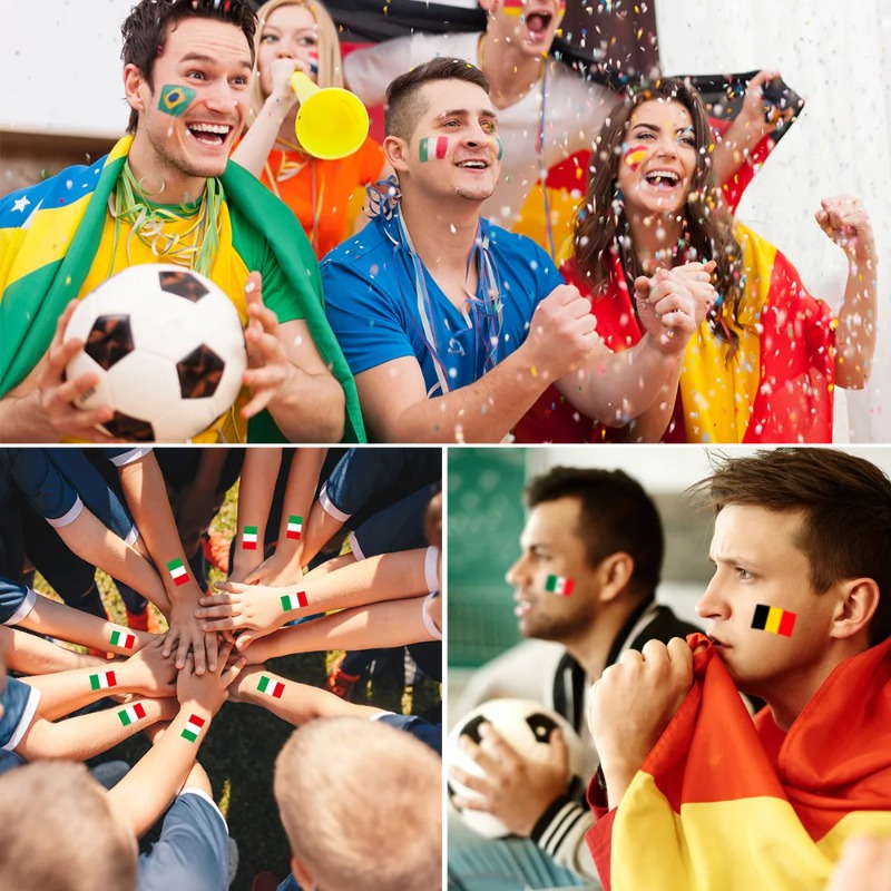 10-50PCS  Temporary Flag Tatto - Party Games Usa ulasan dan harga