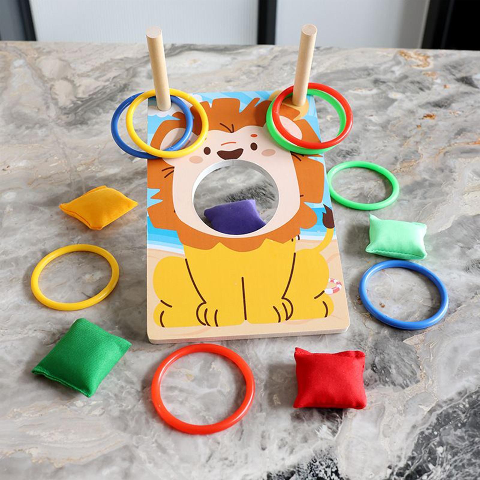 Wooden Bean Bag Toss Game Ring - Party Games Adults Indoor ulasan dan harga