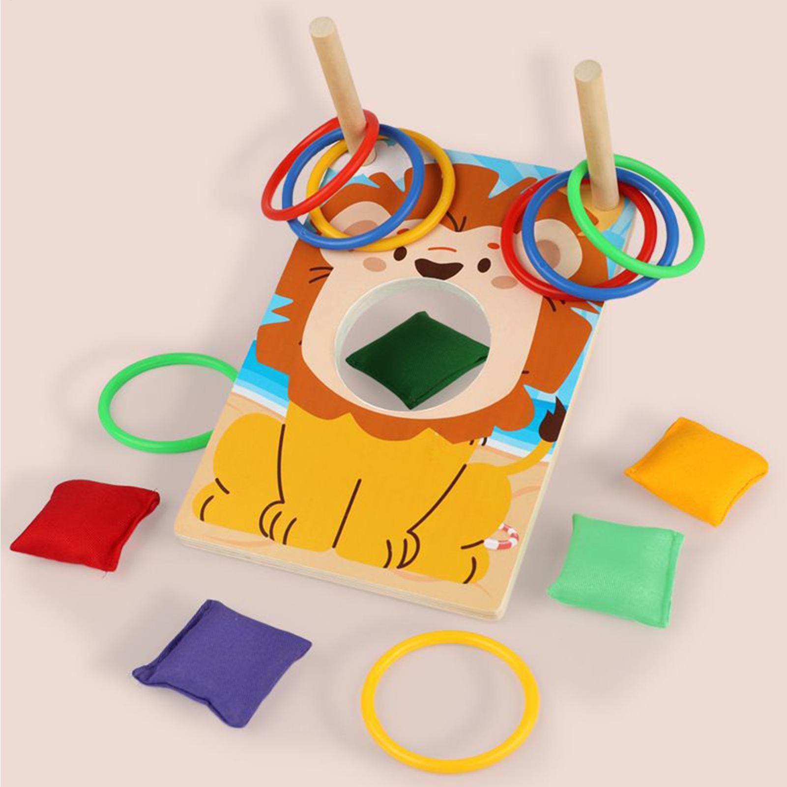 Wooden Bean Bag Toss Game Ring - Party Games Adults Indoor ulasan dan harga