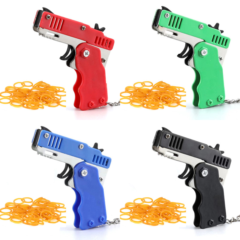 Mini Keychain Rubber Band Gun  - Party Games Kids Outdoor ulasan dan harga