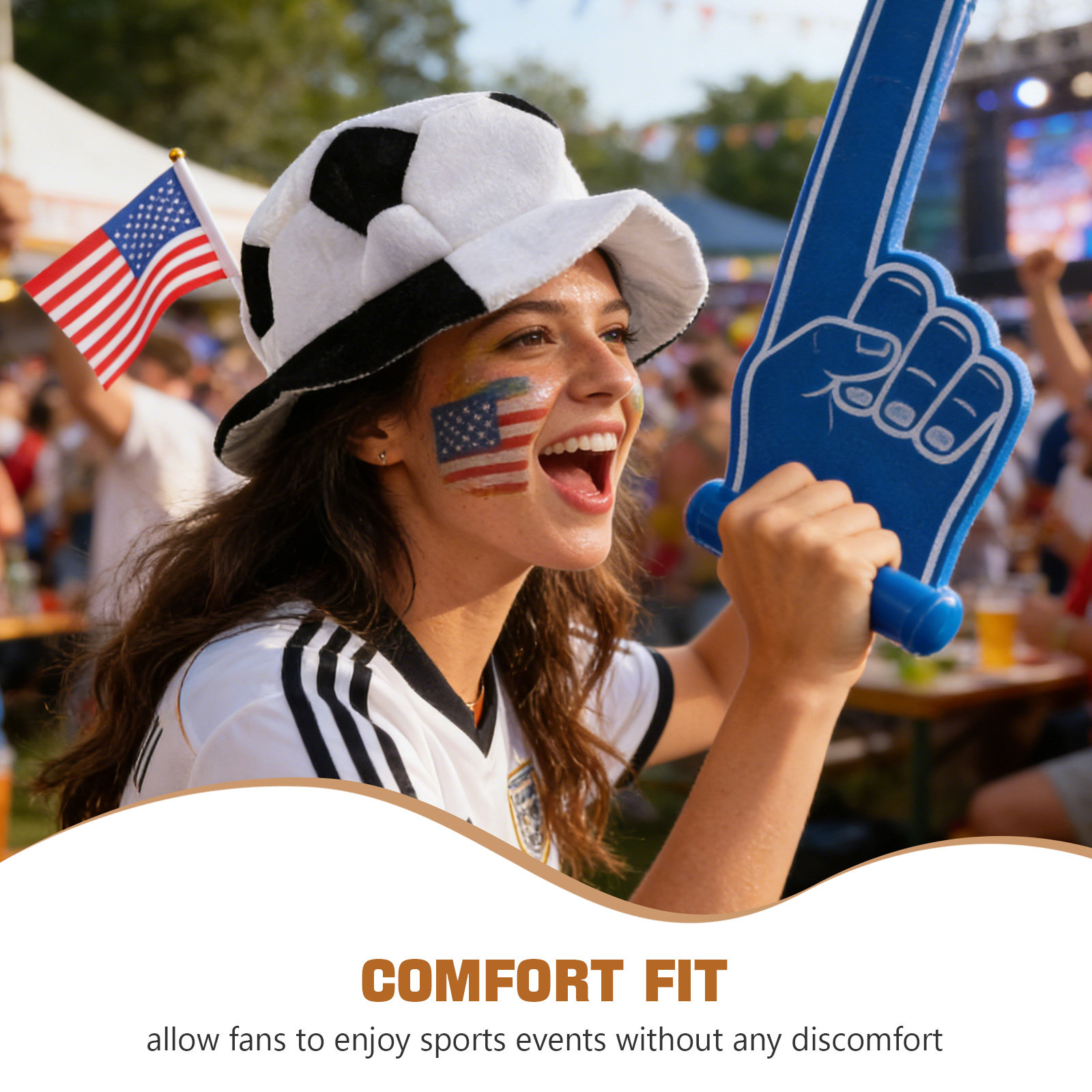 Usa Flag Soccer Party Hat Foot - Party Games Usa ulasan dan harga
