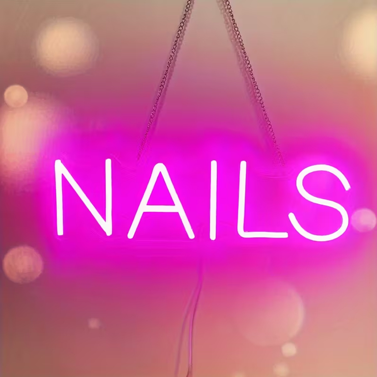 Nails LED Neon Light Sign, Pre - Party Games Graduation Ideas ulasan dan harga