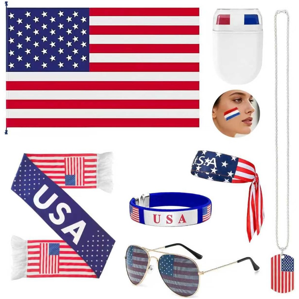 2026 USA Fan Kit Patriotic Sup - Party Games Usa ulasan dan harga