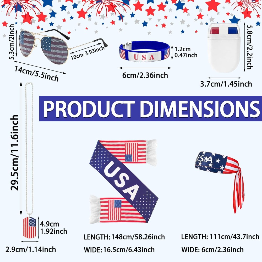 2026 USA Fan Kit Patriotic Sup - Party Games Usa ulasan dan harga