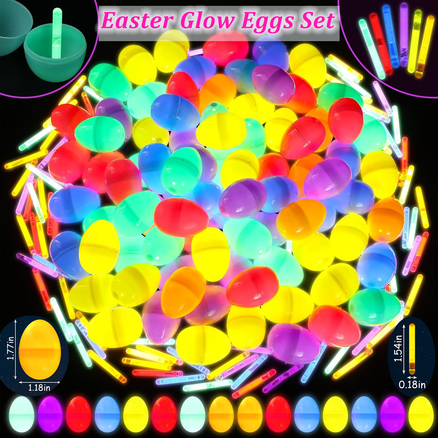 100-300Set Easter Eggs with Mi - Party Games Usa ulasan dan harga