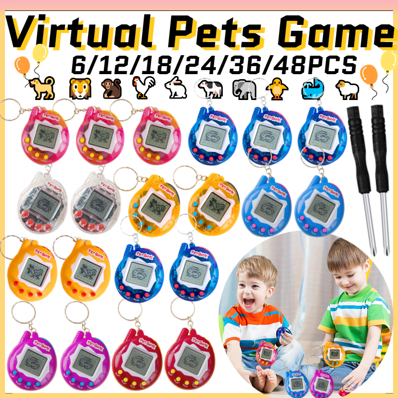 6-48PCS Virtual Pet Keychain D - Party Games Gender Reveal ulasan dan harga