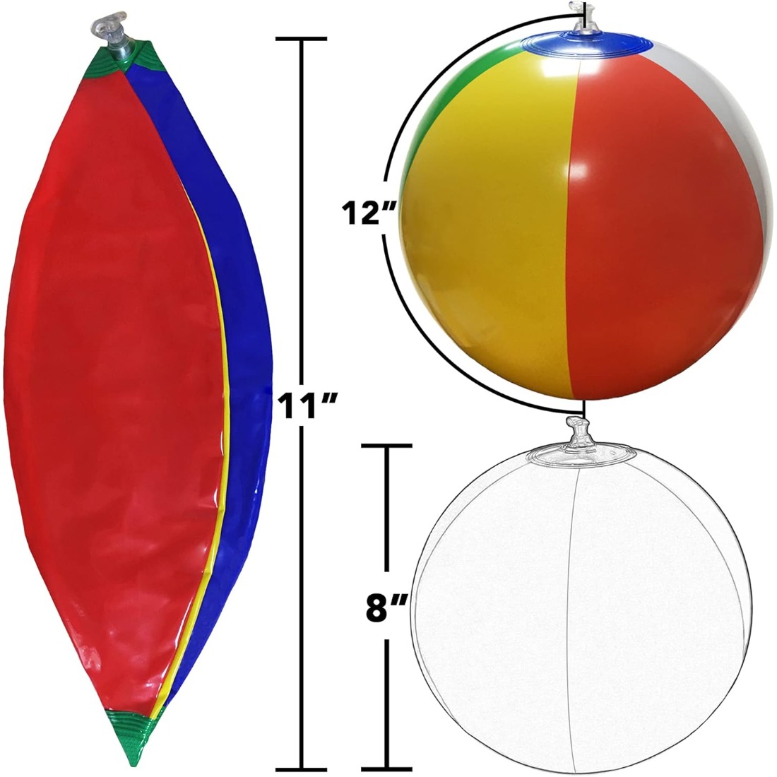 5 Pack Bulk Rainbow Inflatable - Party Games Kids Outdoor ulasan dan harga