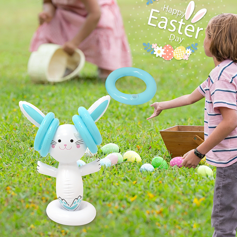 Easter Inflatable Bunny Ring T - Party Games Kids Outdoor ulasan dan harga