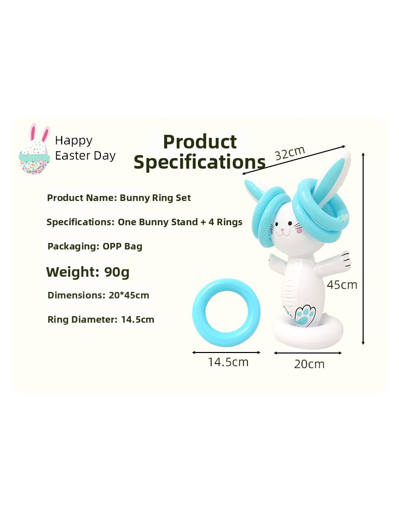 Easter Inflatable Bunny Ring T - Party Games Kids Outdoor ulasan dan harga