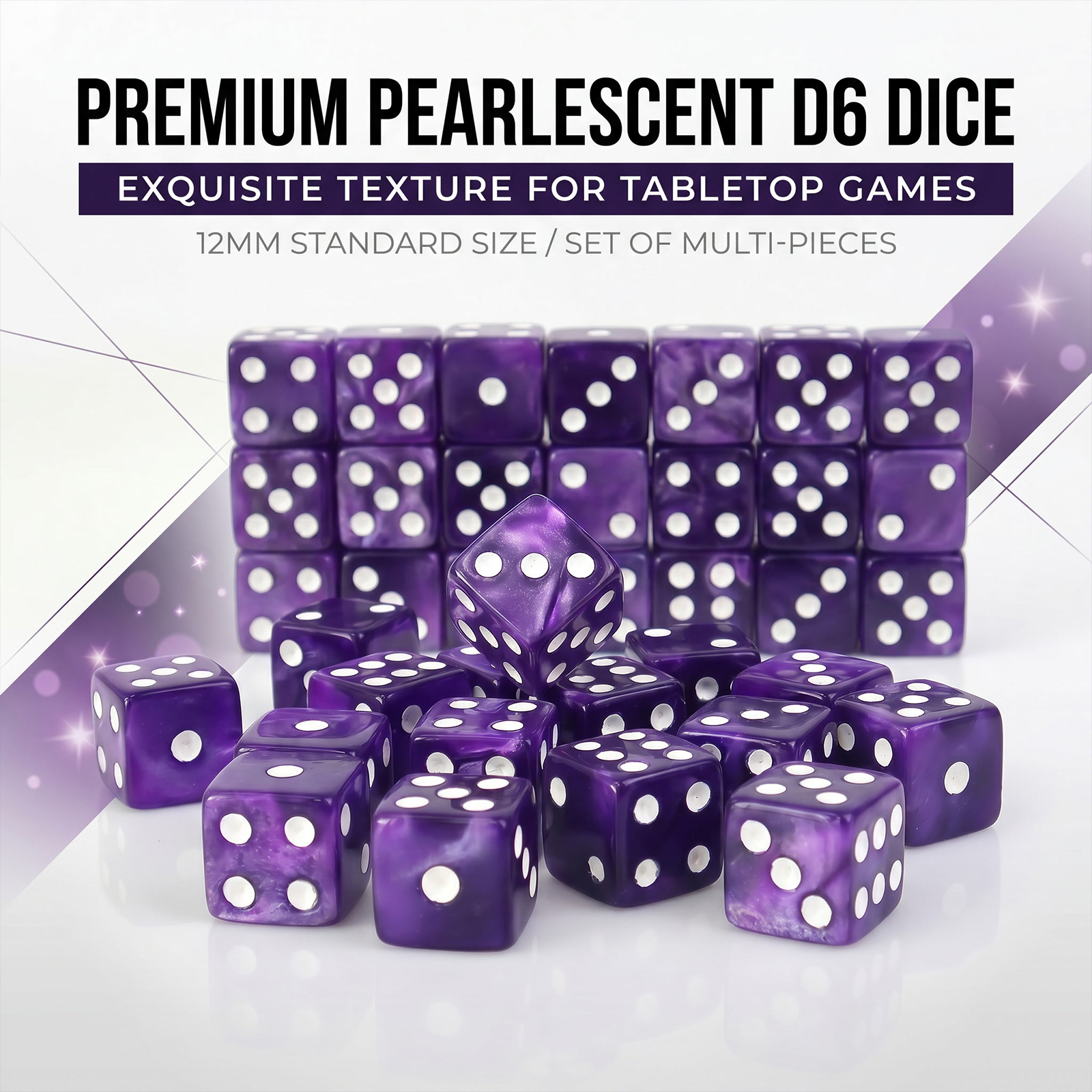 100pcs 12mm Purple Dice Set Fa - Party Games Group For Adults ulasan dan harga