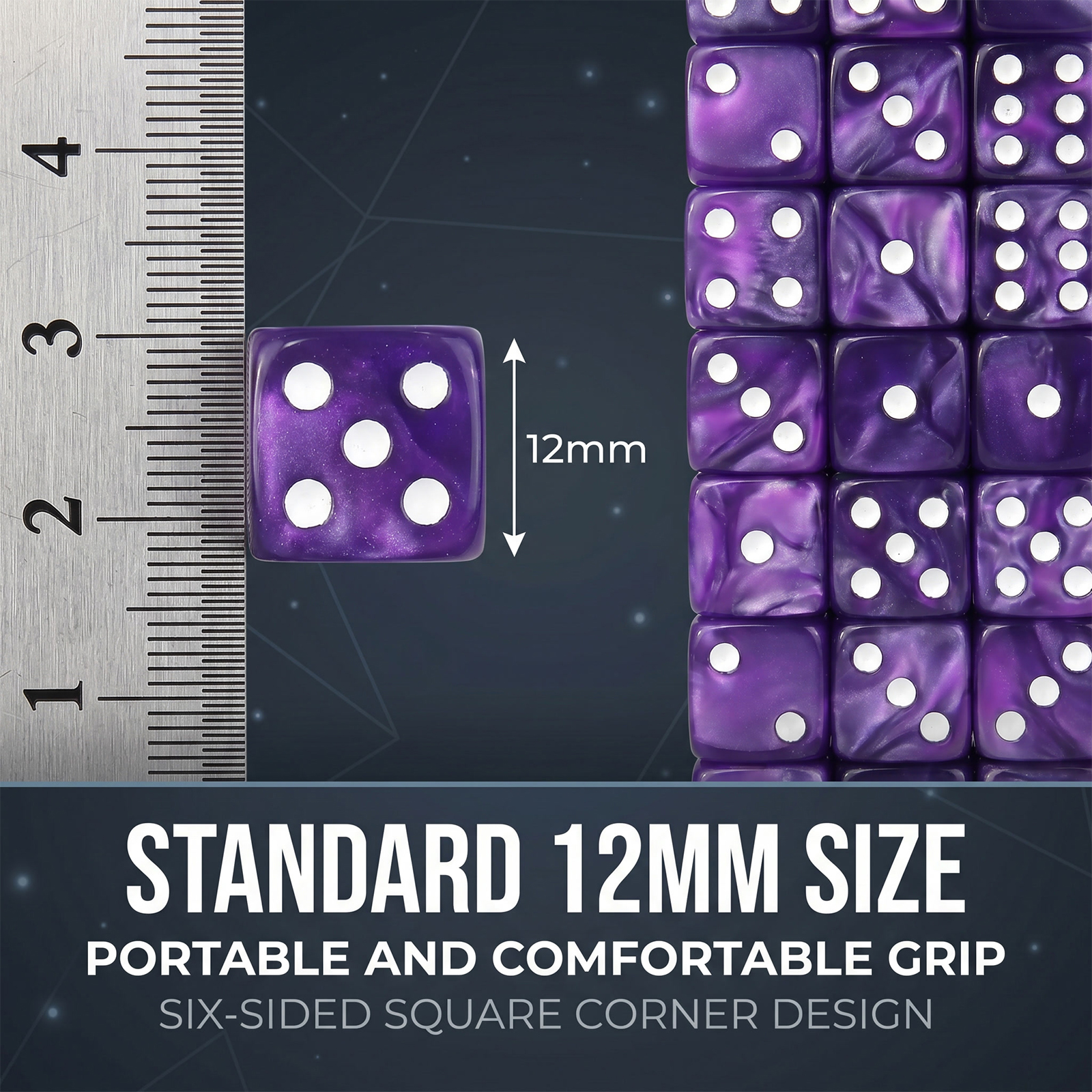 100pcs 12mm Purple Dice Set Fa - Party Games Group For Adults ulasan dan harga