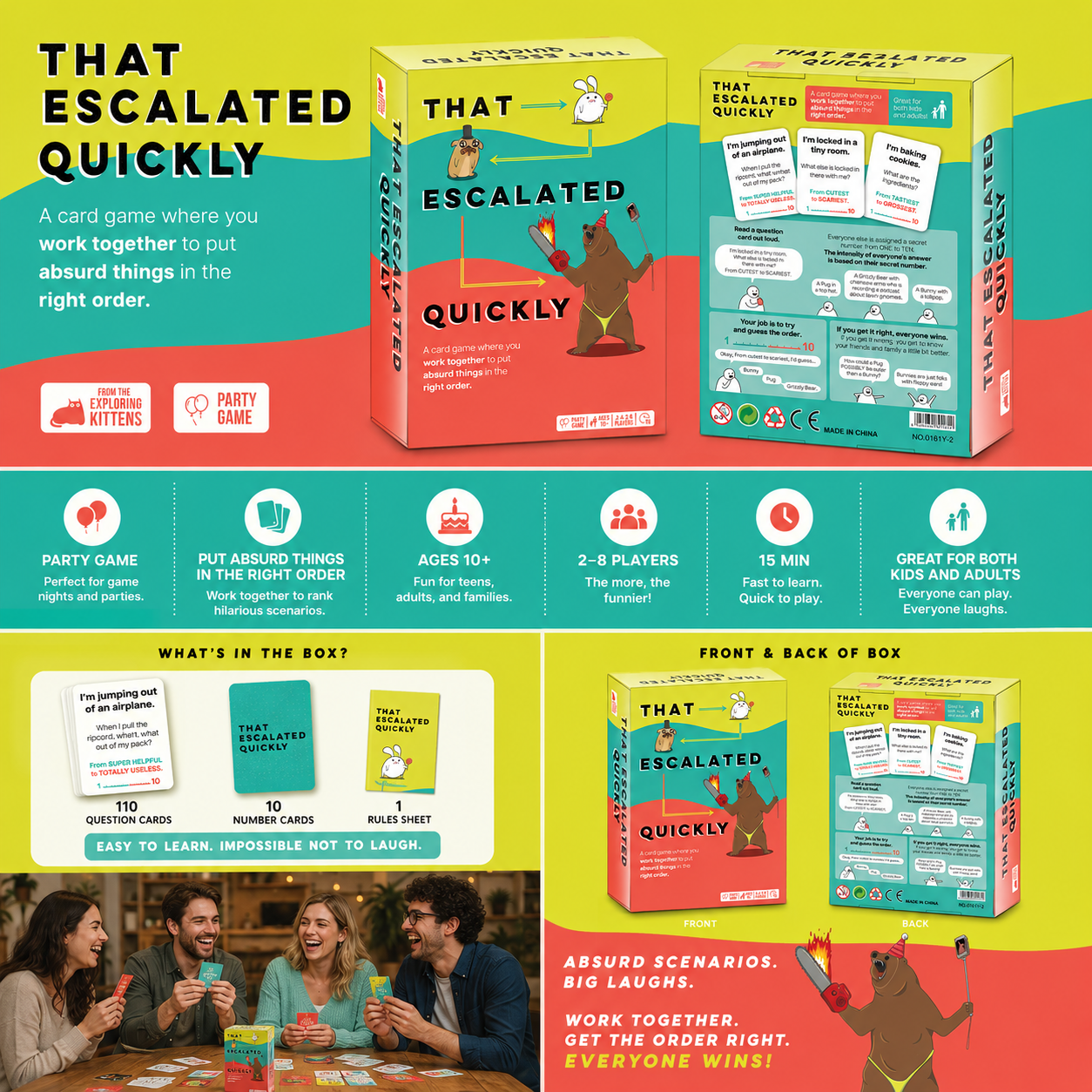 That Escalated Quickly Card Ga - Party Games Questions For Adults ulasan dan harga