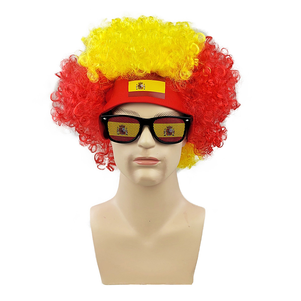 USA Flag Afro Wig + Sunglasses - Party Games Usa ulasan dan harga