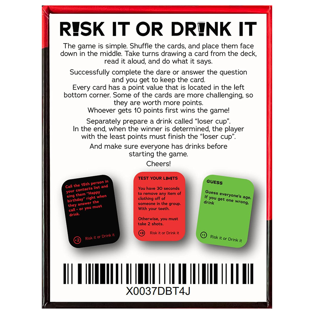 Risk It Or Drink It Fun Party  - Party Games Questions For Adults ulasan dan harga