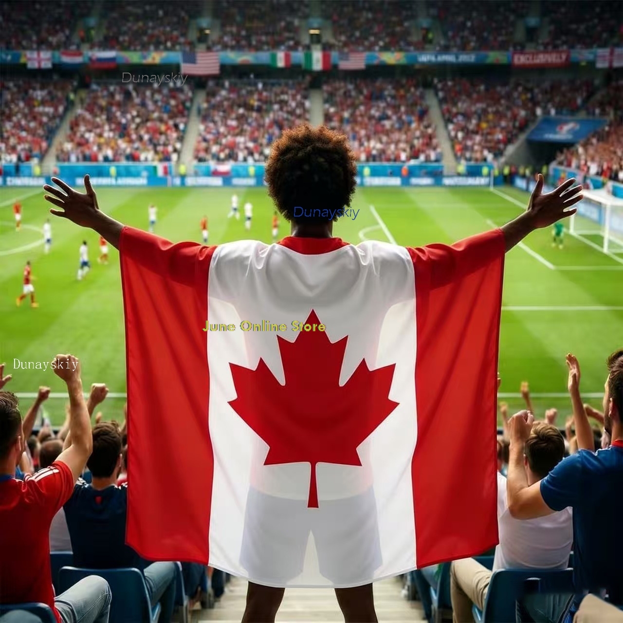 USA Mexico Canada Flag Capes f - Party Games Usa ulasan dan harga