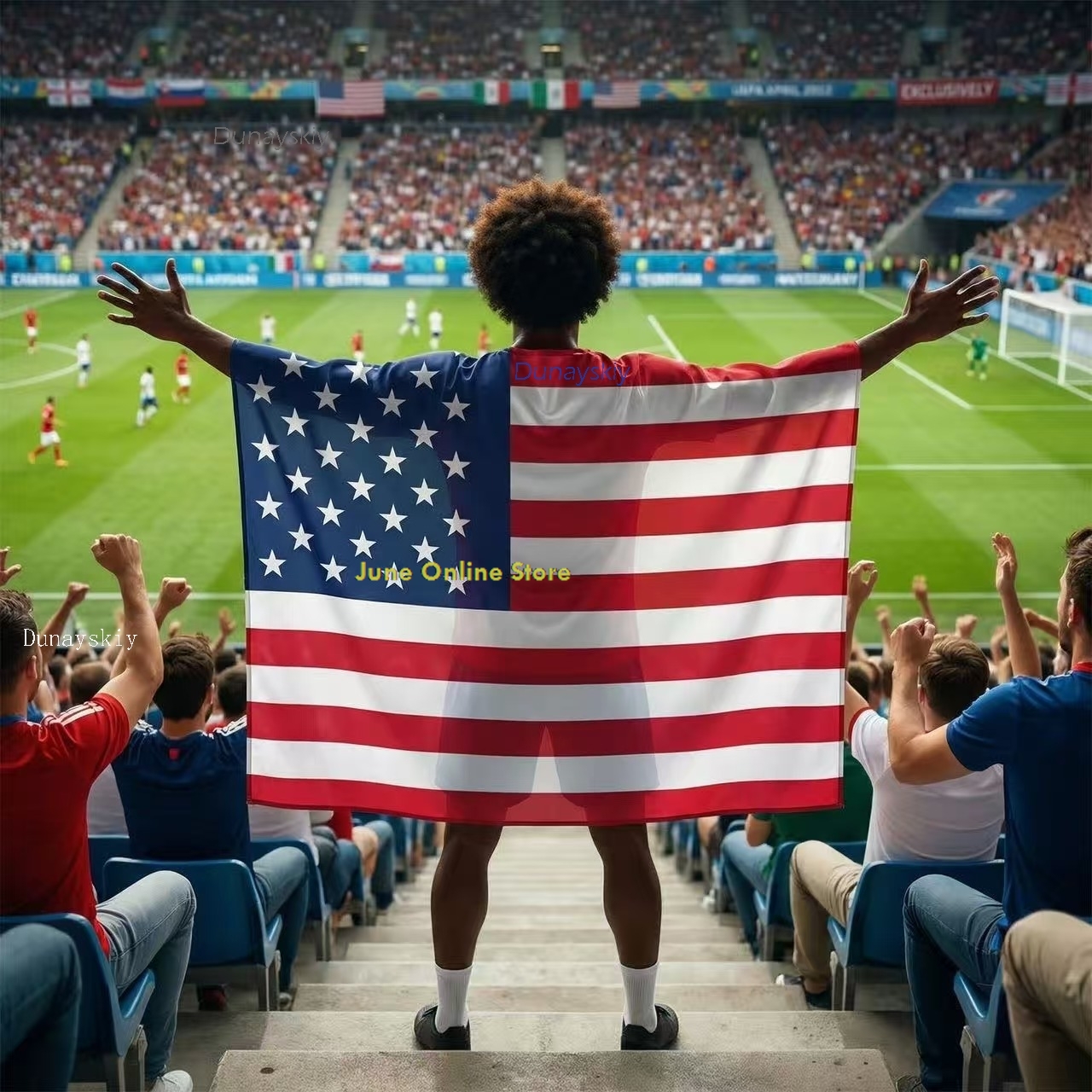 USA Mexico Canada Flag Capes f - Party Games Usa ulasan dan harga