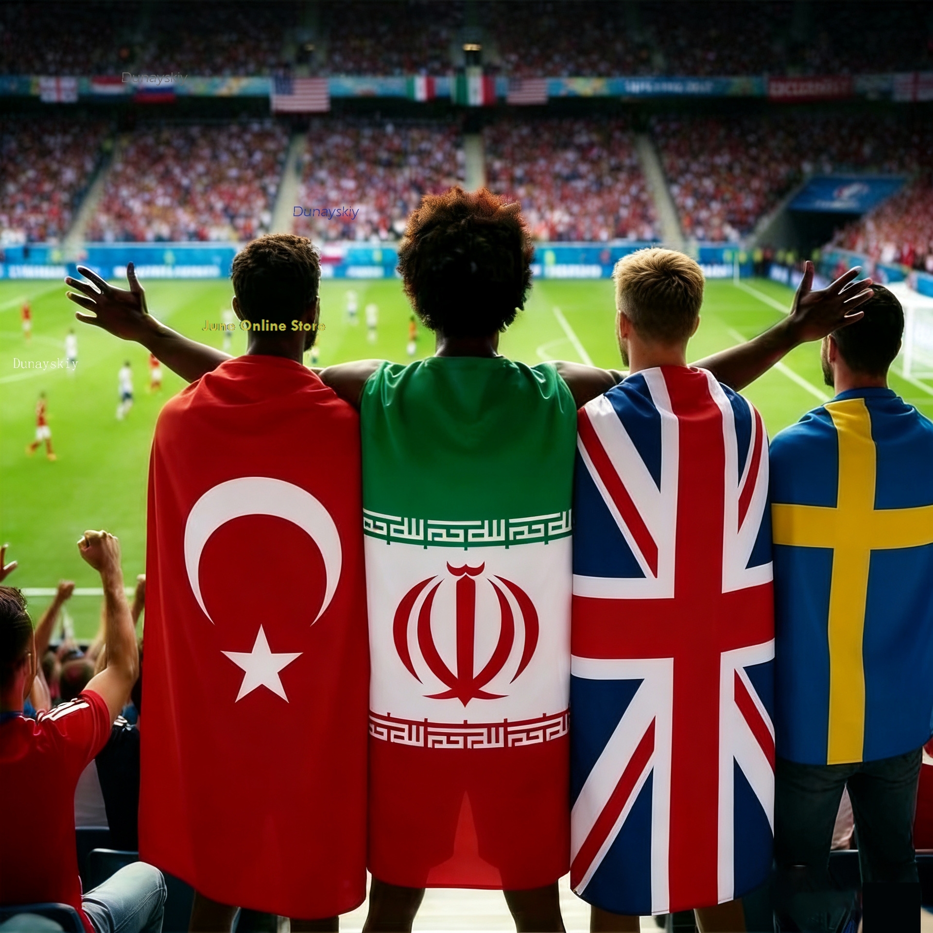 USA Mexico Canada Flag Capes f - Party Games Usa ulasan dan harga