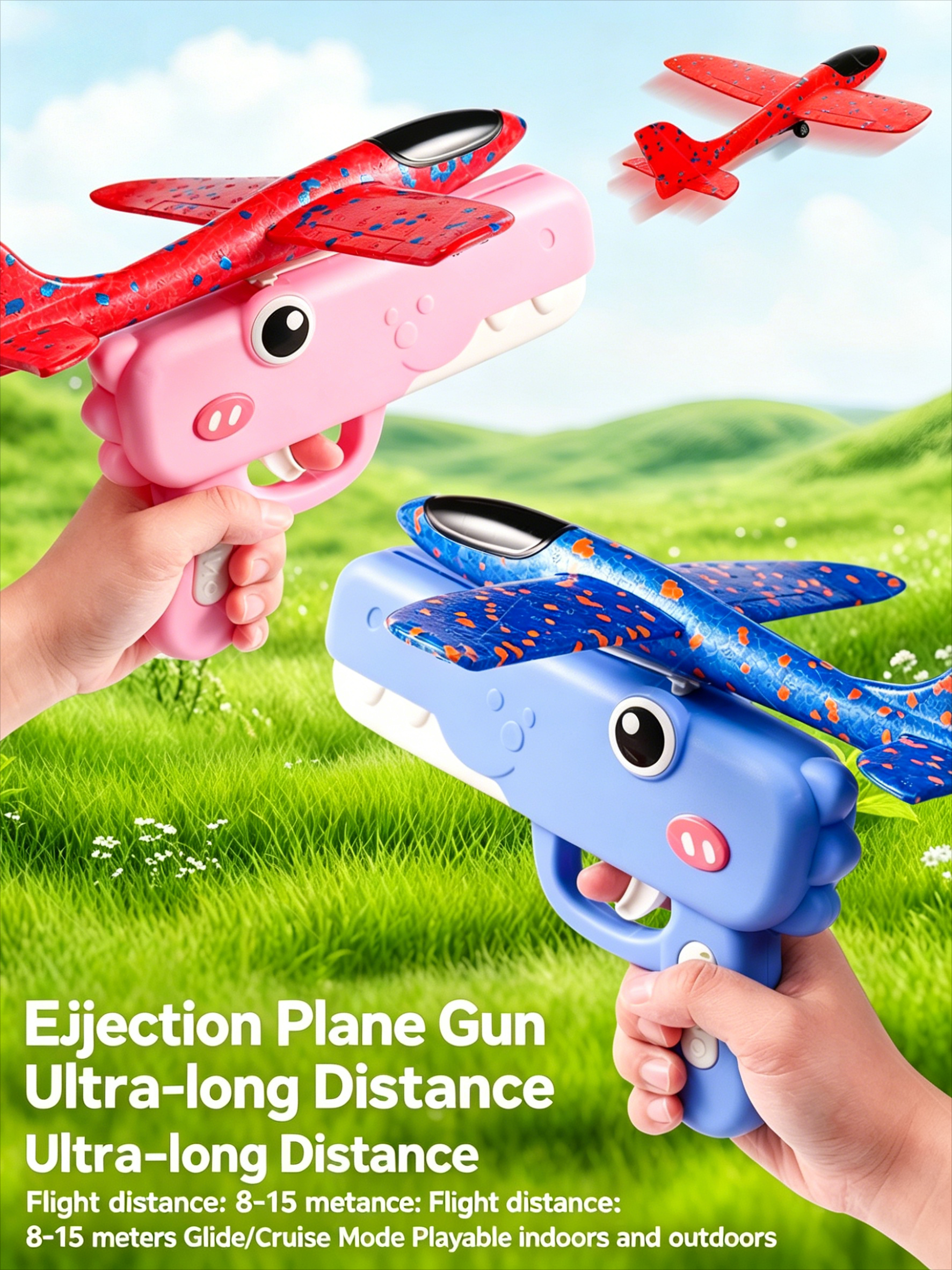 Foam Airplane Launcher Catapul - Party Games Kids Outdoor ulasan dan harga