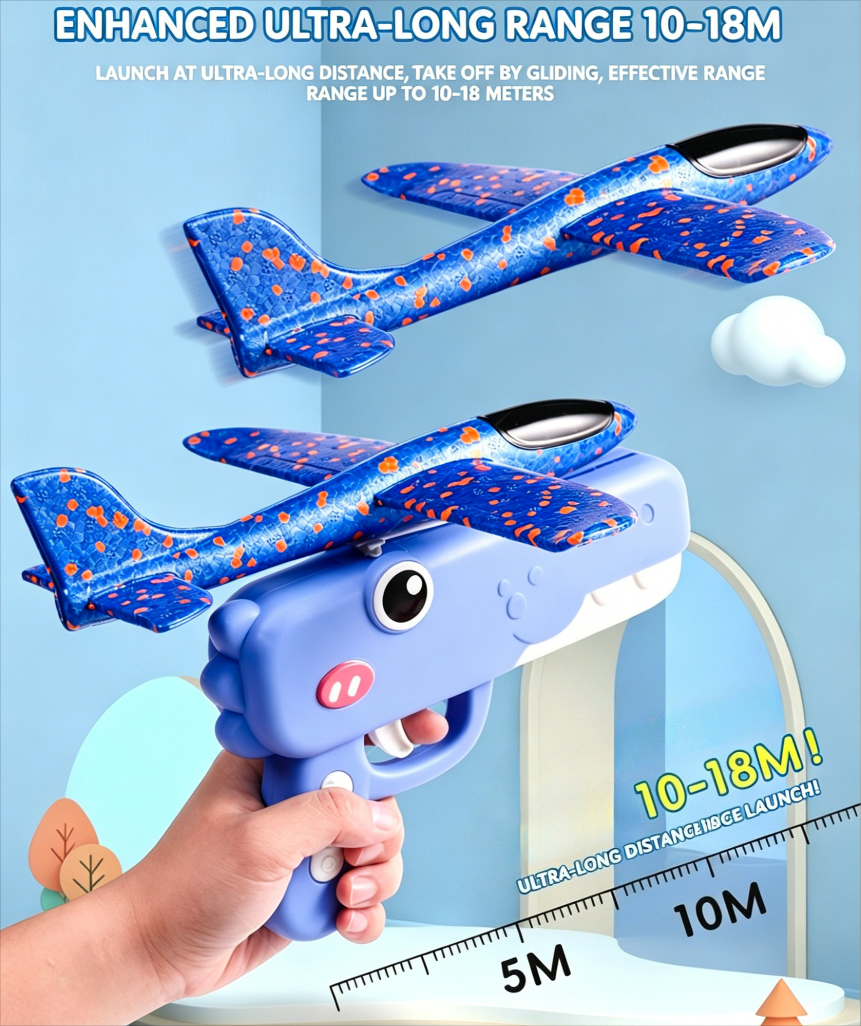 Foam Airplane Launcher Catapul - Party Games Kids Outdoor ulasan dan harga