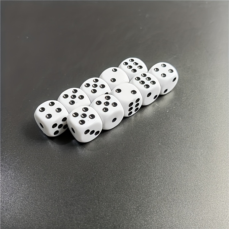 10pcs D6 Dice Set, 14mm White  - Party Games Board Game ulasan dan harga
