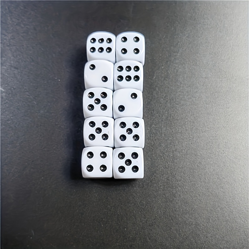 10pcs D6 Dice Set, 14mm White  - Party Games Board Game ulasan dan harga