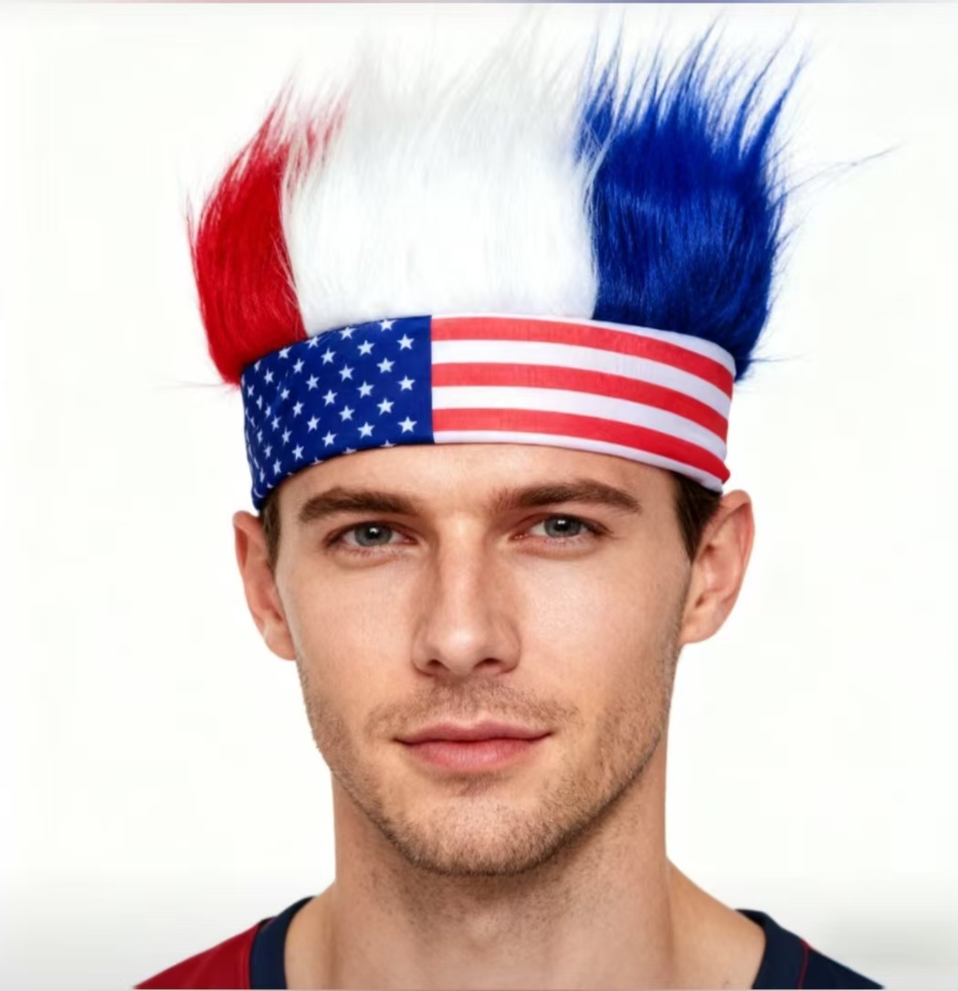 Patriotic USA Flag Wig Headban - Party Games Usa ulasan dan harga