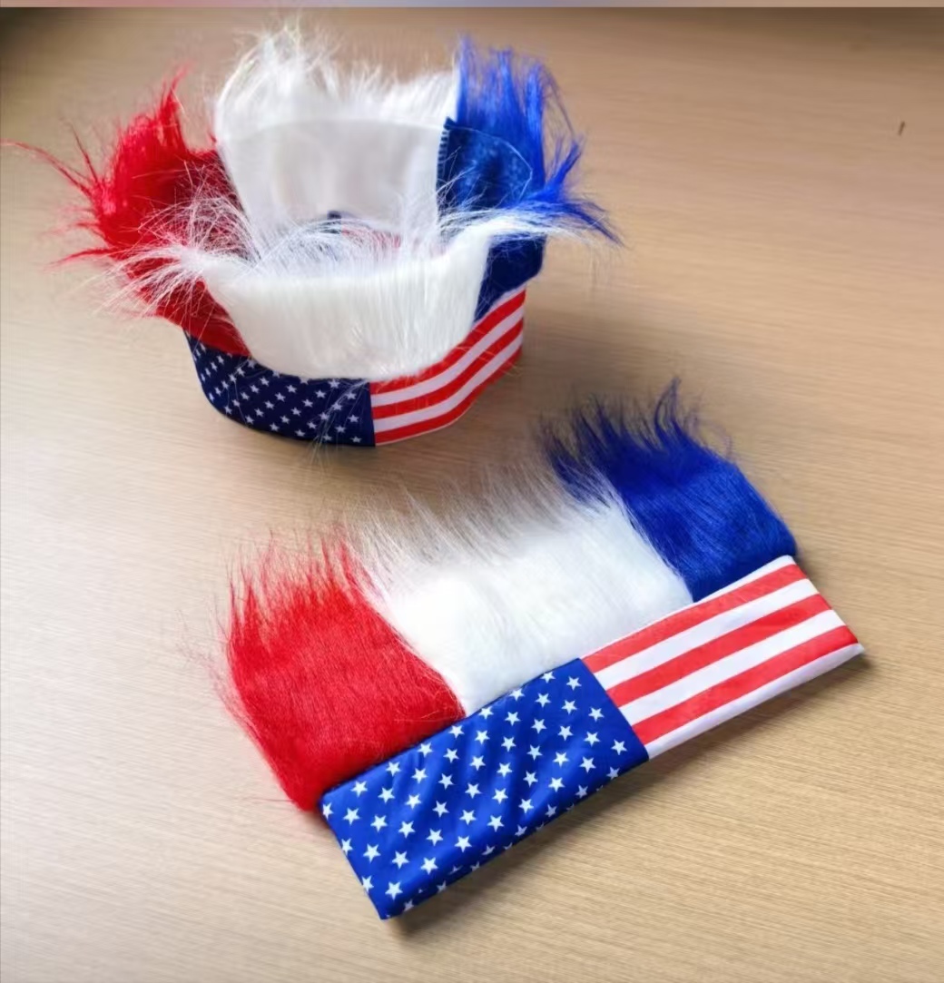 Patriotic USA Flag Wig Headban - Party Games Usa ulasan dan harga
