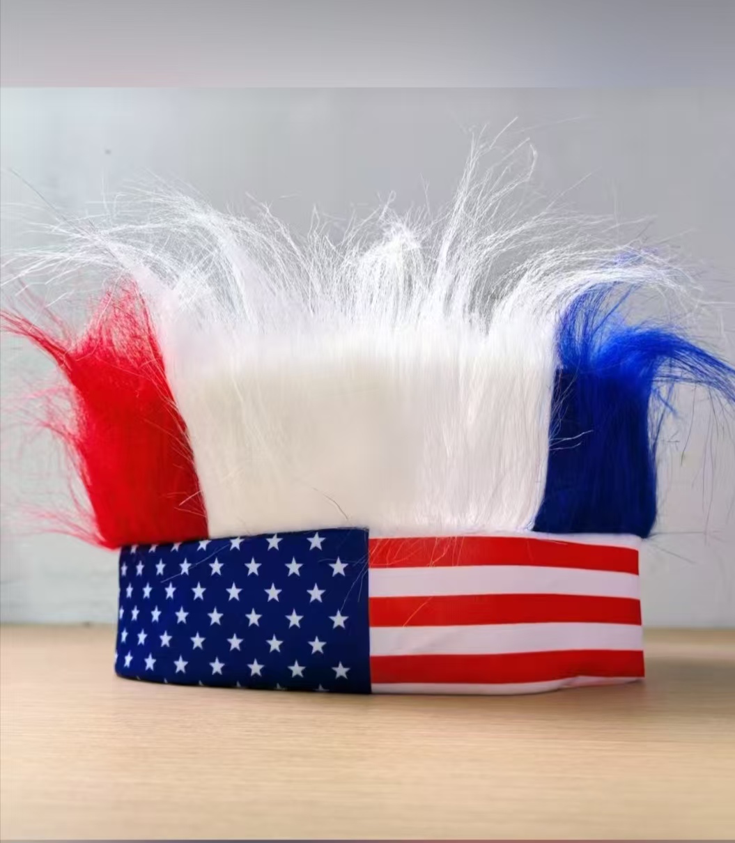 Patriotic USA Flag Wig Headban - Party Games Usa ulasan dan harga